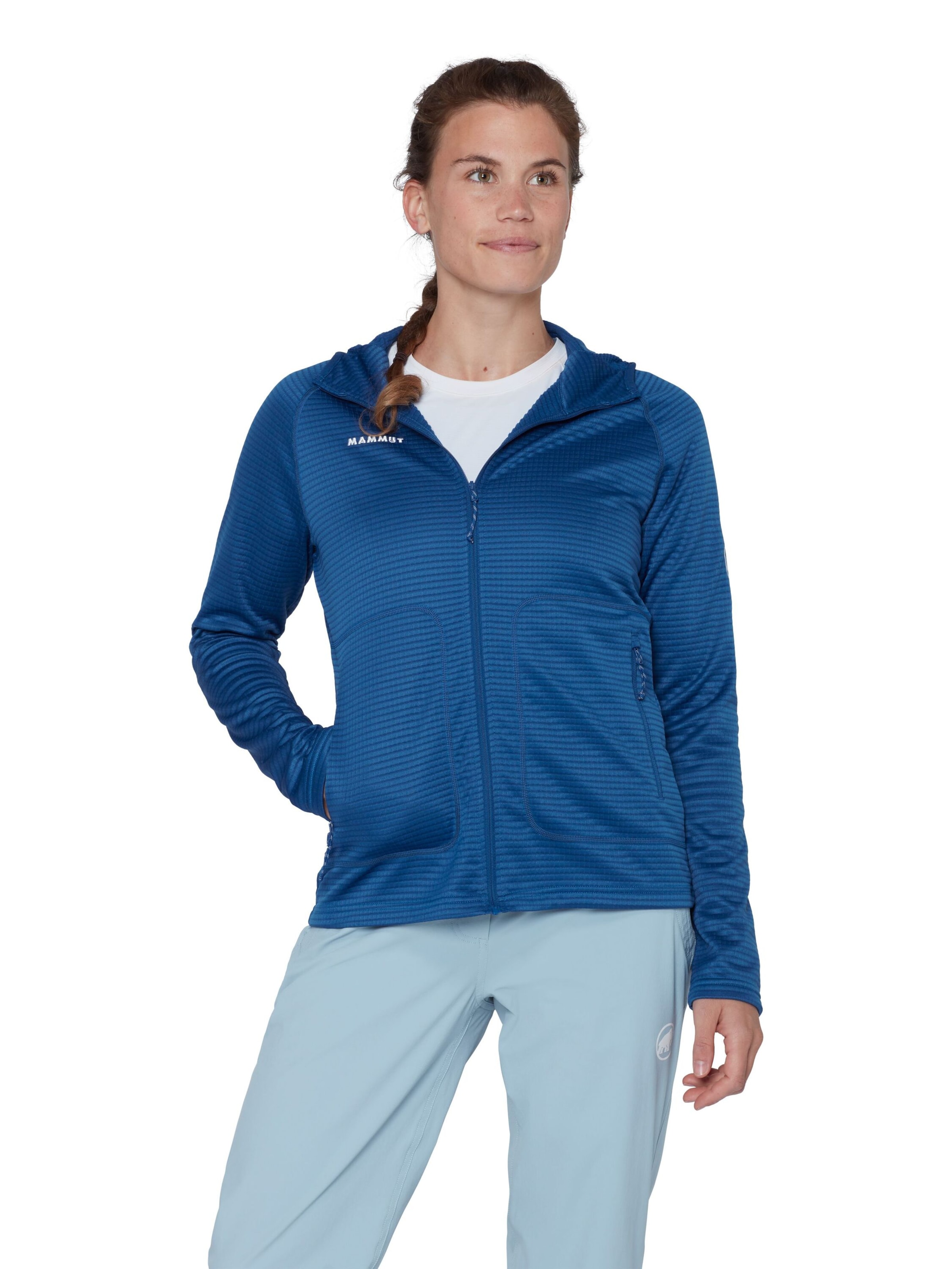 MAMMUT Athletic Fleece Jacket in Blue: front