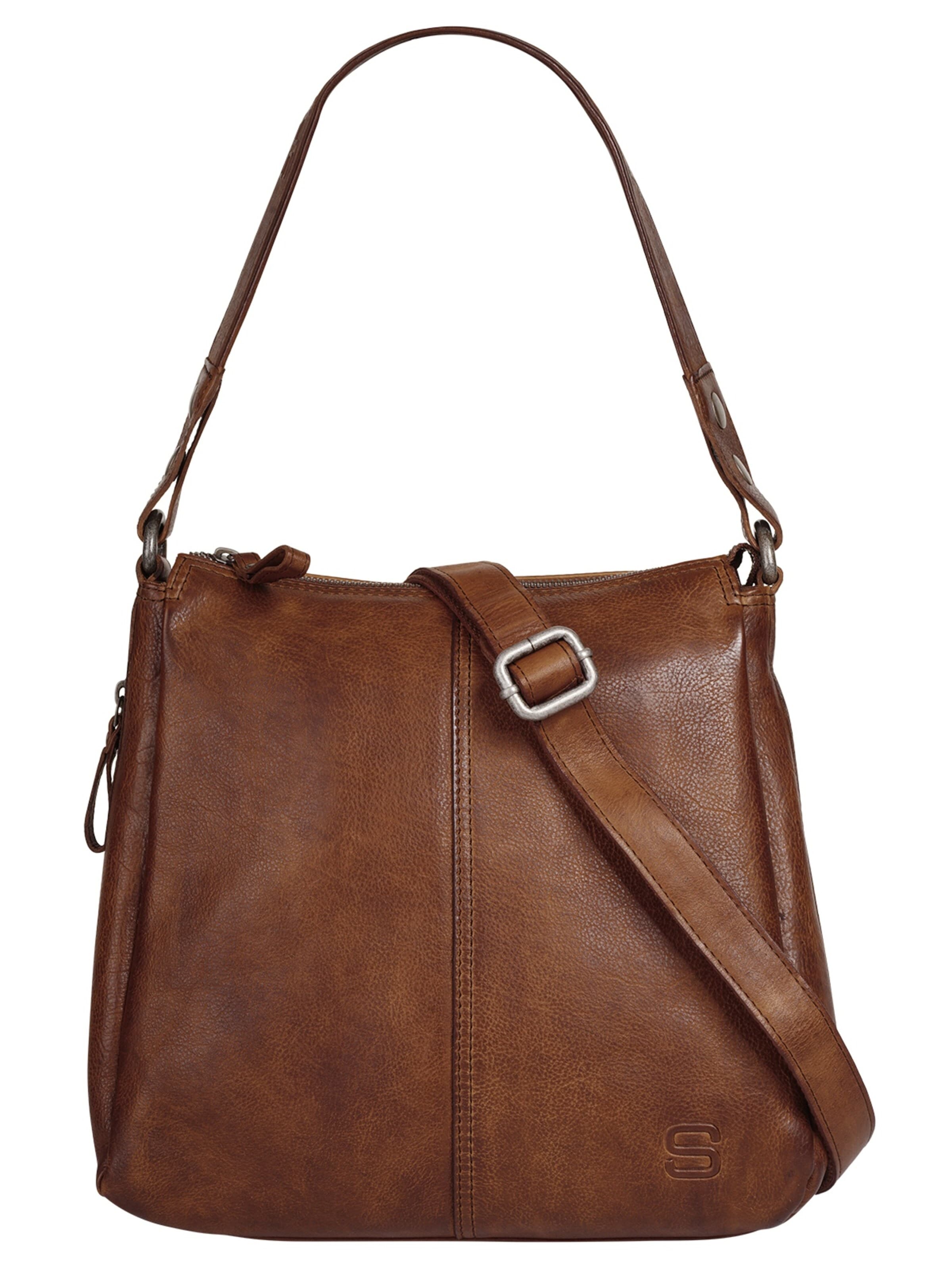 Spikes & Sparrow - Bolso de hombro en marrón: frente