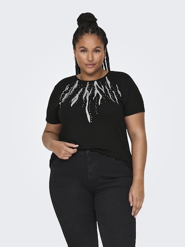 ONLY Carmakoma - Camiseta en negro: frente
