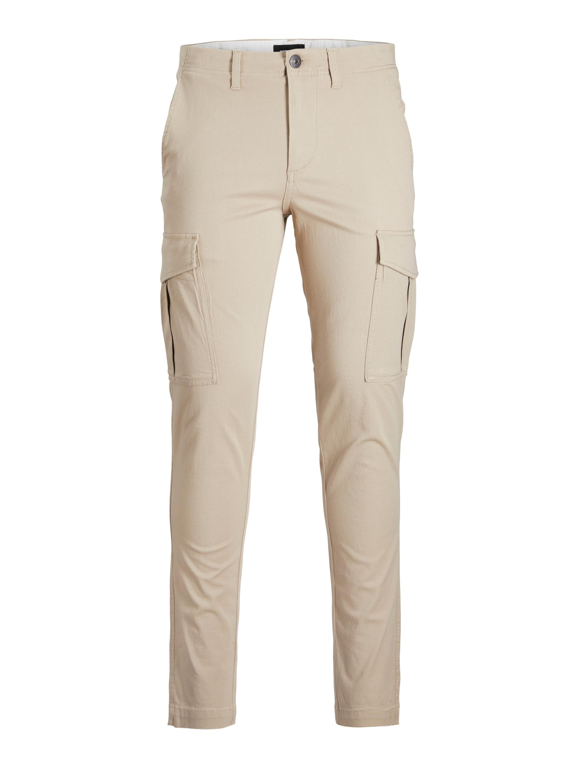 Jack & Jones Plus Slim fit Cargo Pants ' Marco Joe' in Beige: front