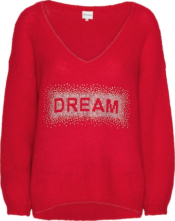 Pull-over oversize 'Silja' americandreams en rouge : devant