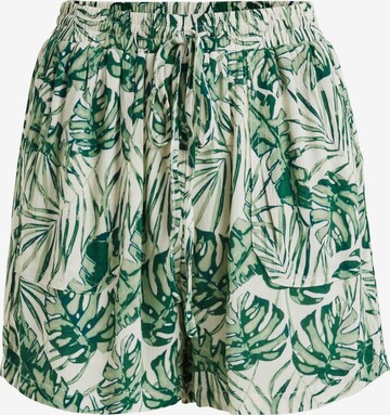 VILA Loosefit Kalhoty 'Sanne' – zelená: přední strana