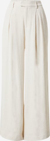 Gina Tricot Wide leg Pleat-front trousers 'Junie' in Beige: front