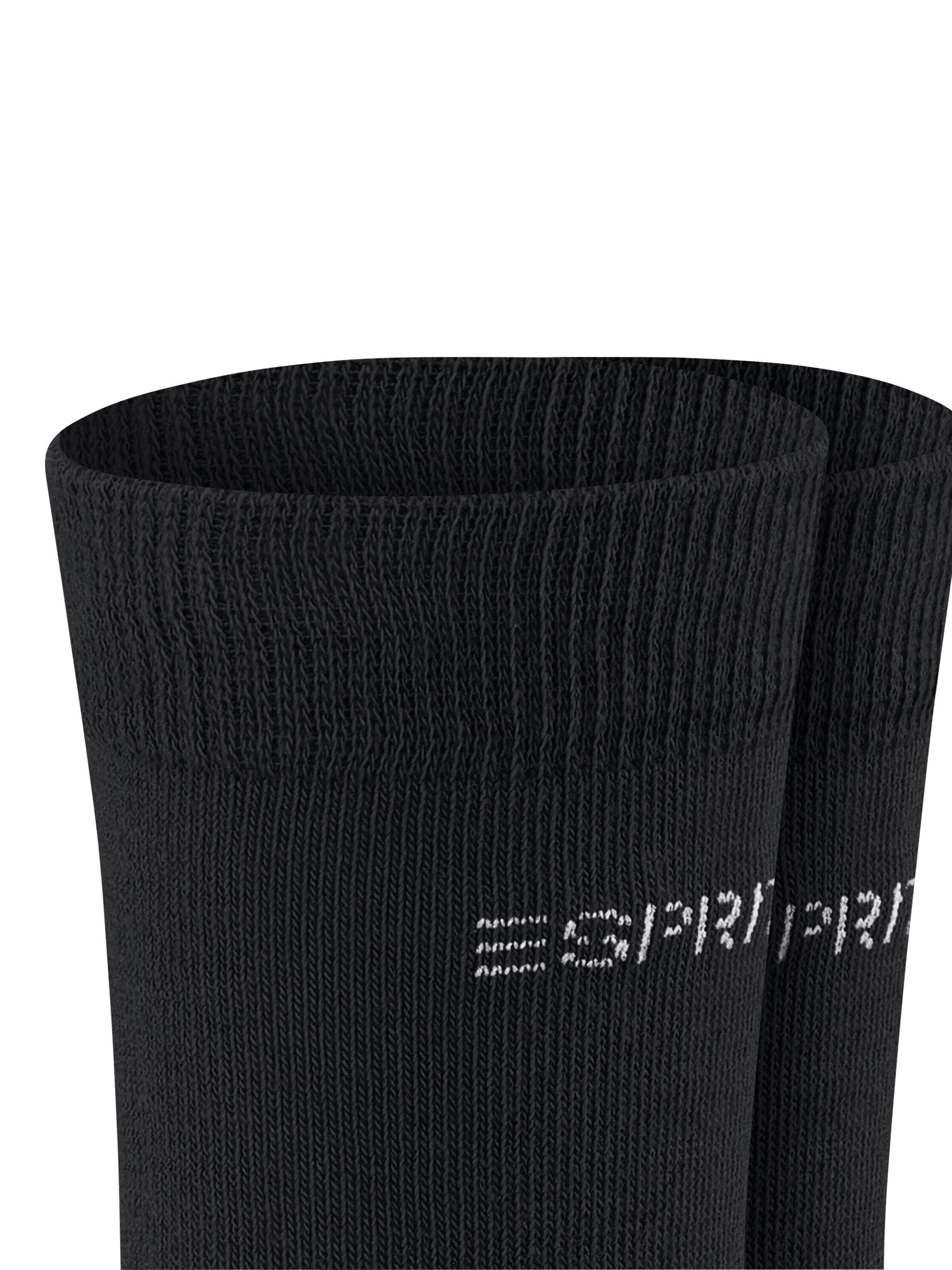 ESPRIT Socks 'Foot Logo 2-Pack' in Black