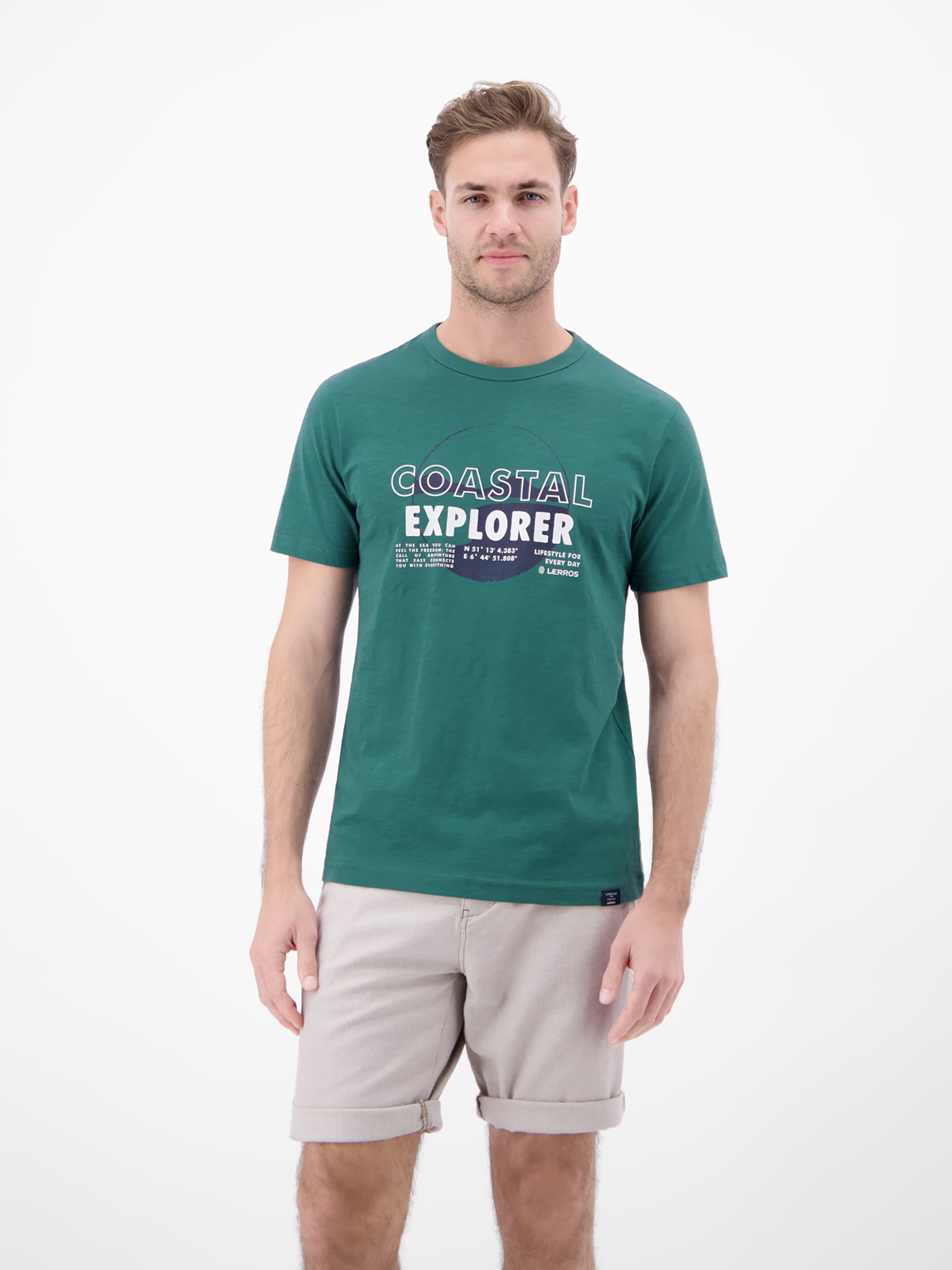 LERROS Shirt in Groen: voorkant