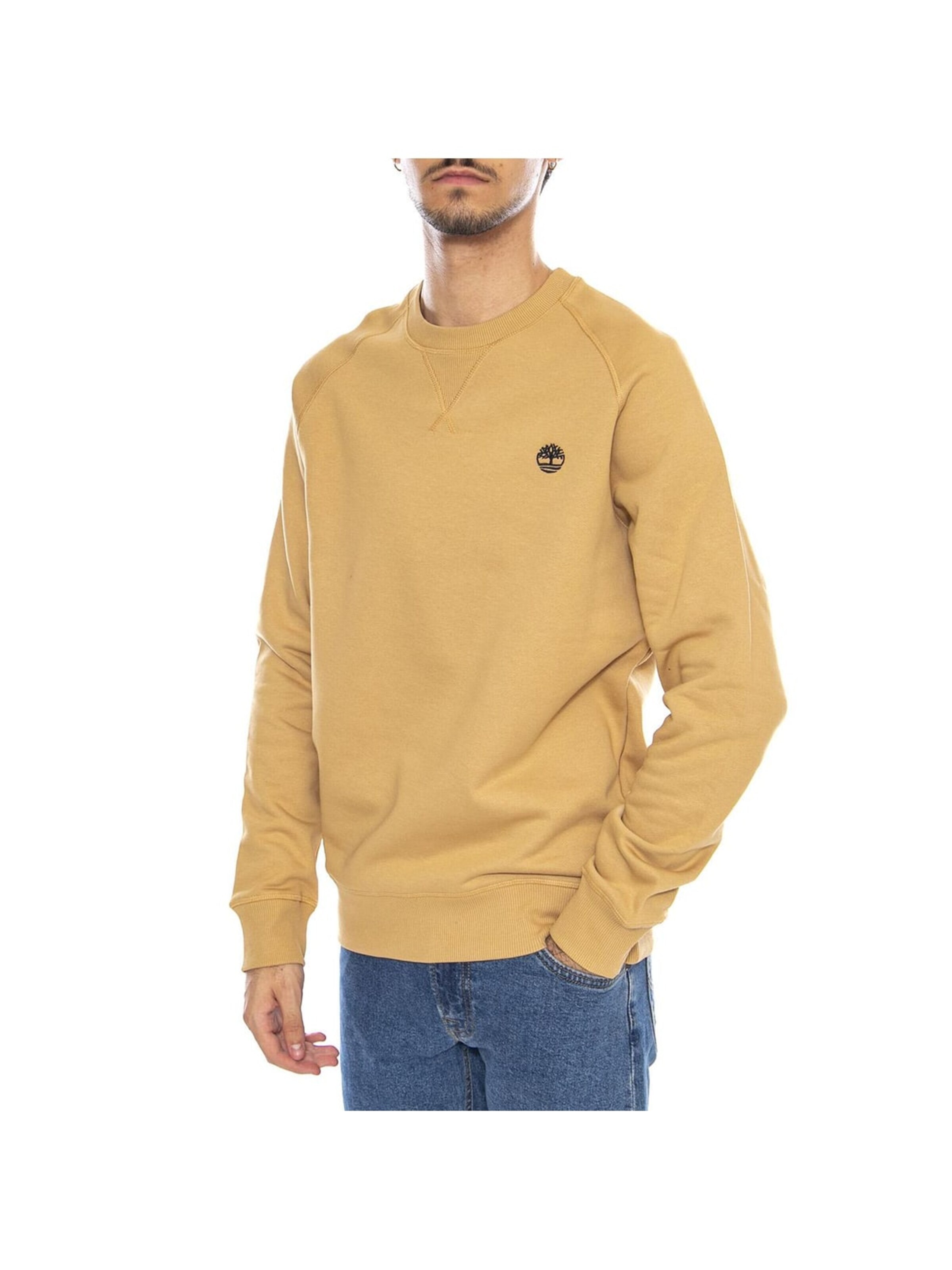 TIMBERLAND Sweatshirt 'Exeter River Brushed Back Crew Sweatshirt Beige' in Beige