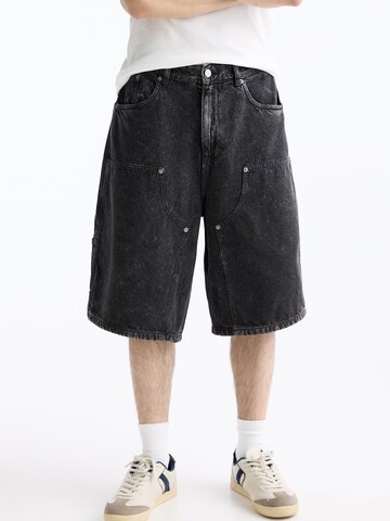 Loosefit Jean Pull&Bear en noir : devant