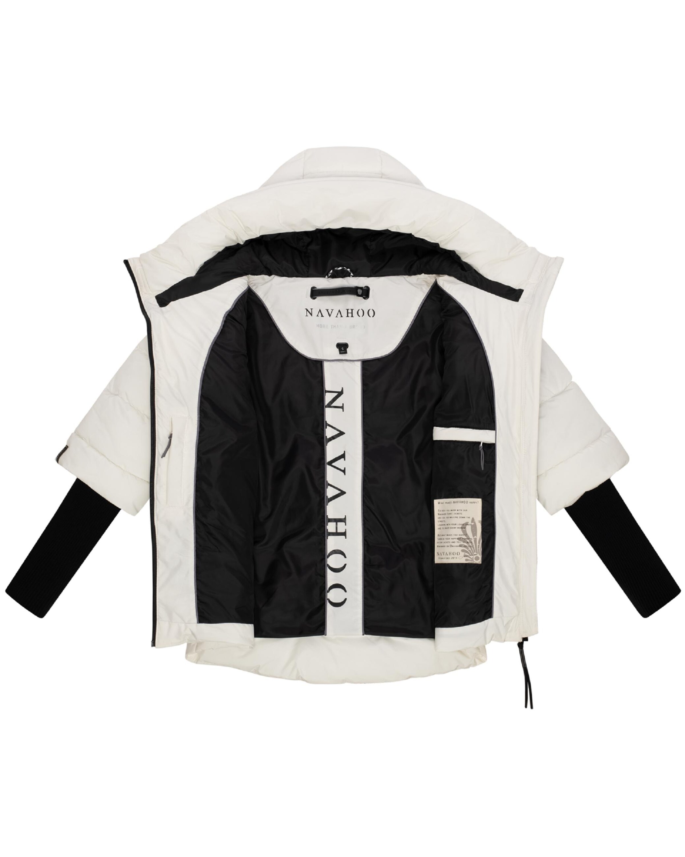 NAVAHOO Winter jacket 'Lotusherz XIV' in White