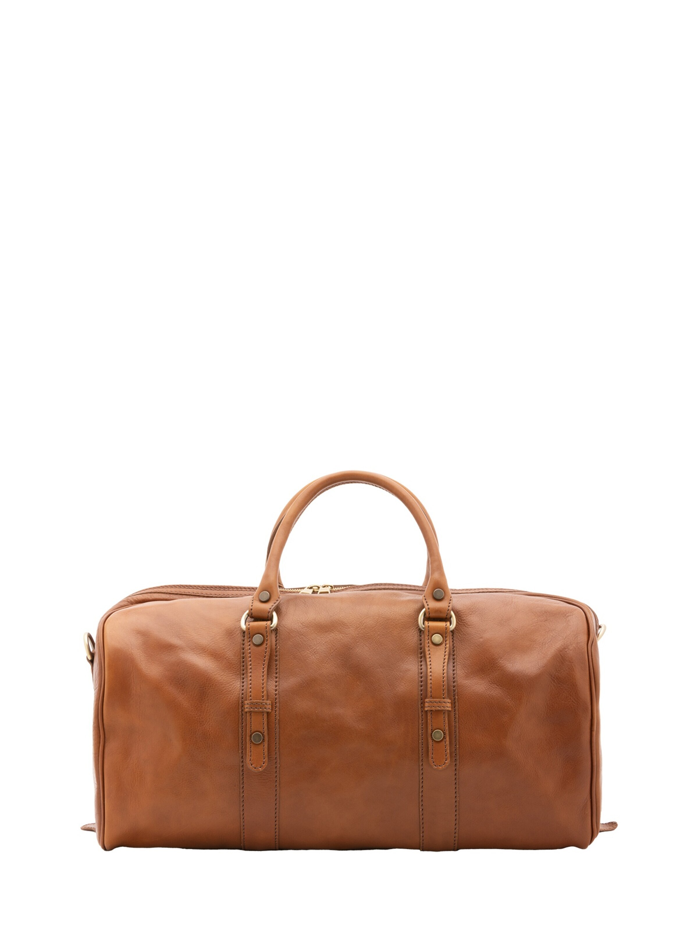 Borsa da viaggio 'Borsa da viaggio unisex vera pelle - Alessia Firenze' di Chiara Ferretti in giallo: frontale