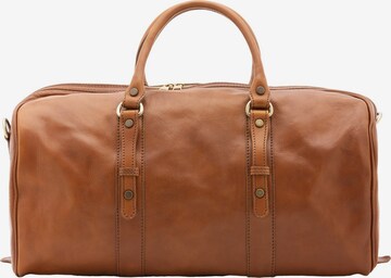 Borsa da viaggio 'Borsa da viaggio unisex vera pelle - Alessia Firenze' di Chiara Ferretti in giallo: frontale