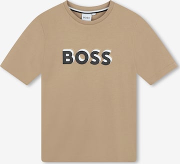 BOSS Kidswear Shirt in Beige: front