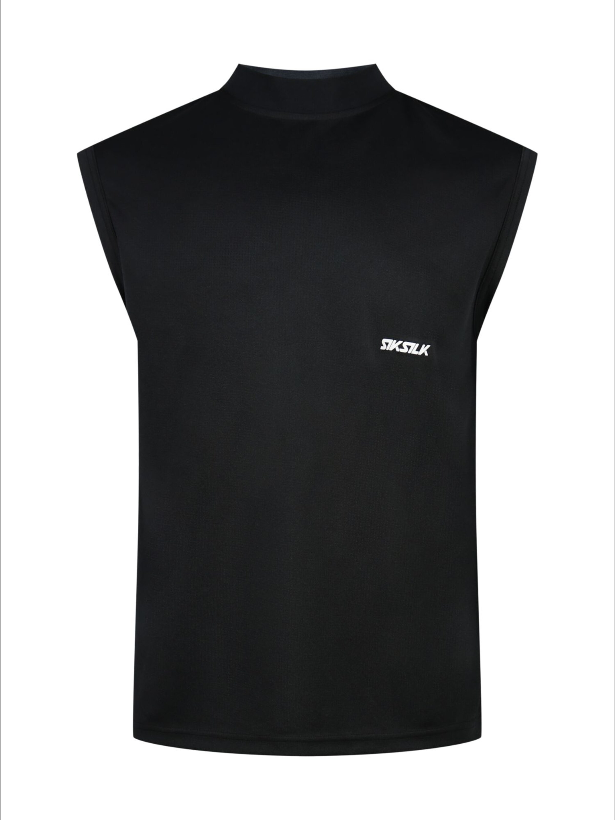 Maglietta di SikSilk in nero: frontale