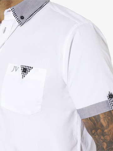 Jan Vanderstorm Comfort fit Button Up Shirt 'Nielas' in White