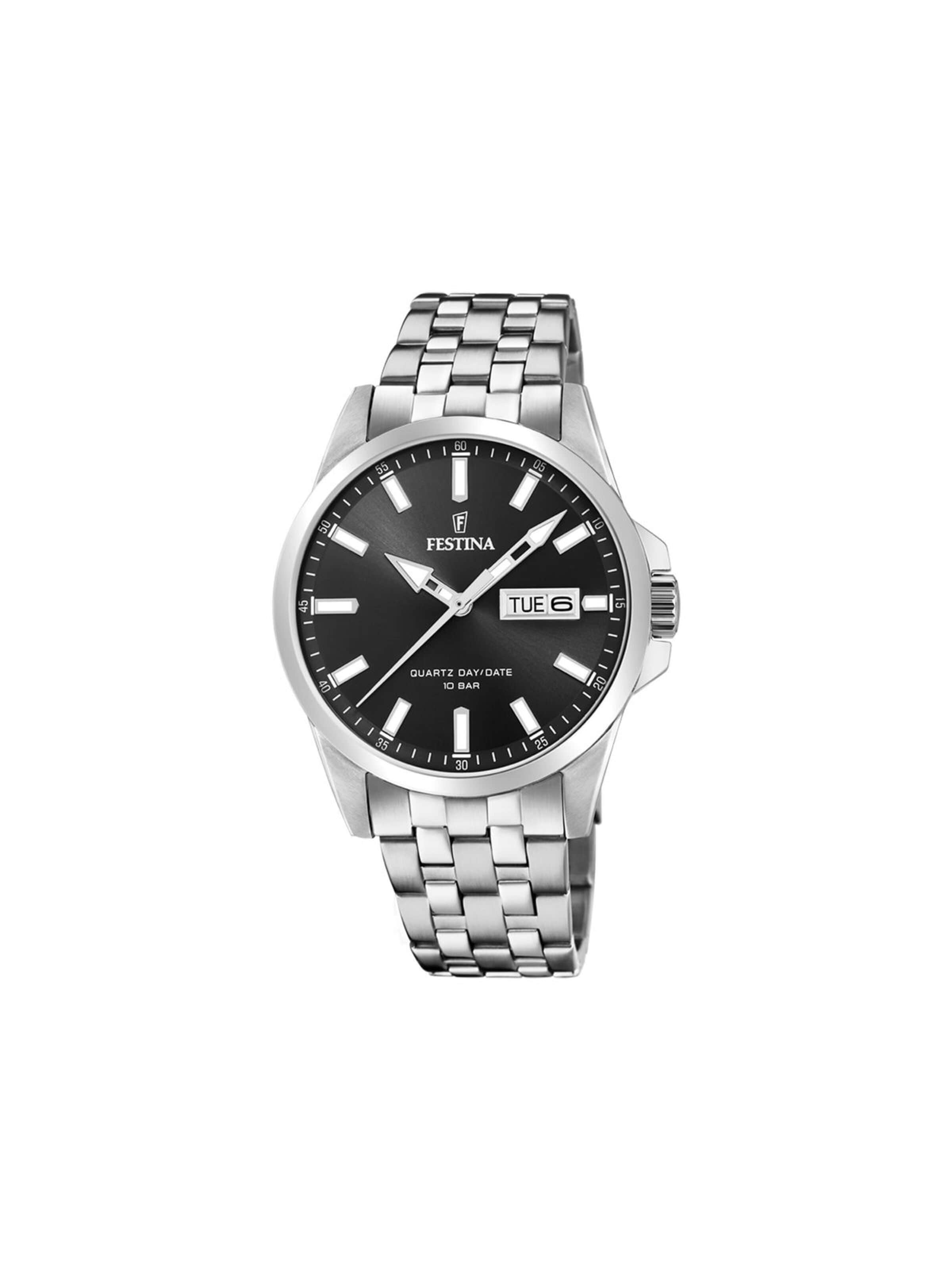 Montre à affichage analogique FESTINA en noir : devant