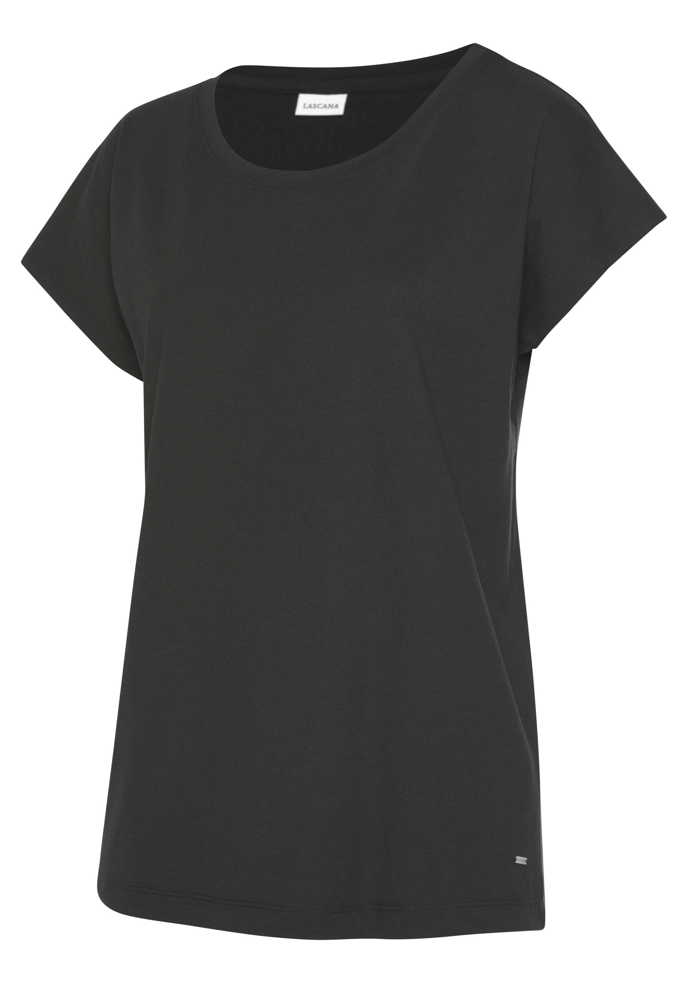 LASCANA Pajama shirt in Black