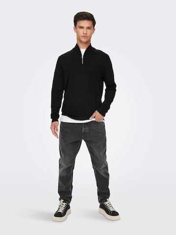 Pullover 'Wyler' di Only & Sons in nero