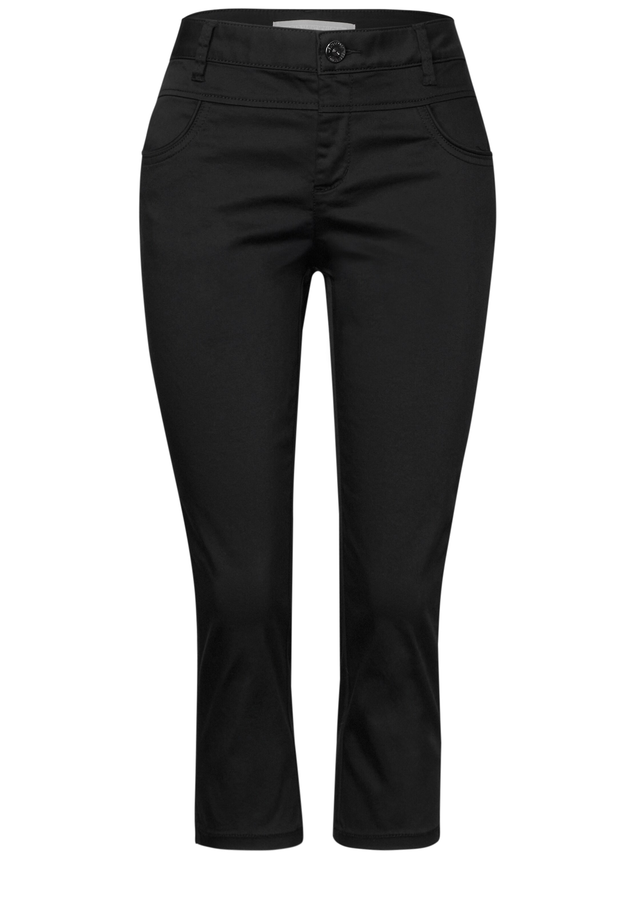 STREET ONE Slimfit Hose in Schwarz: Vorderseite