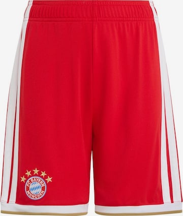 raudona ADIDAS PERFORMANCE Standartinis Sportinės kelnės 'FC Bayern München Home 26/27': priekis