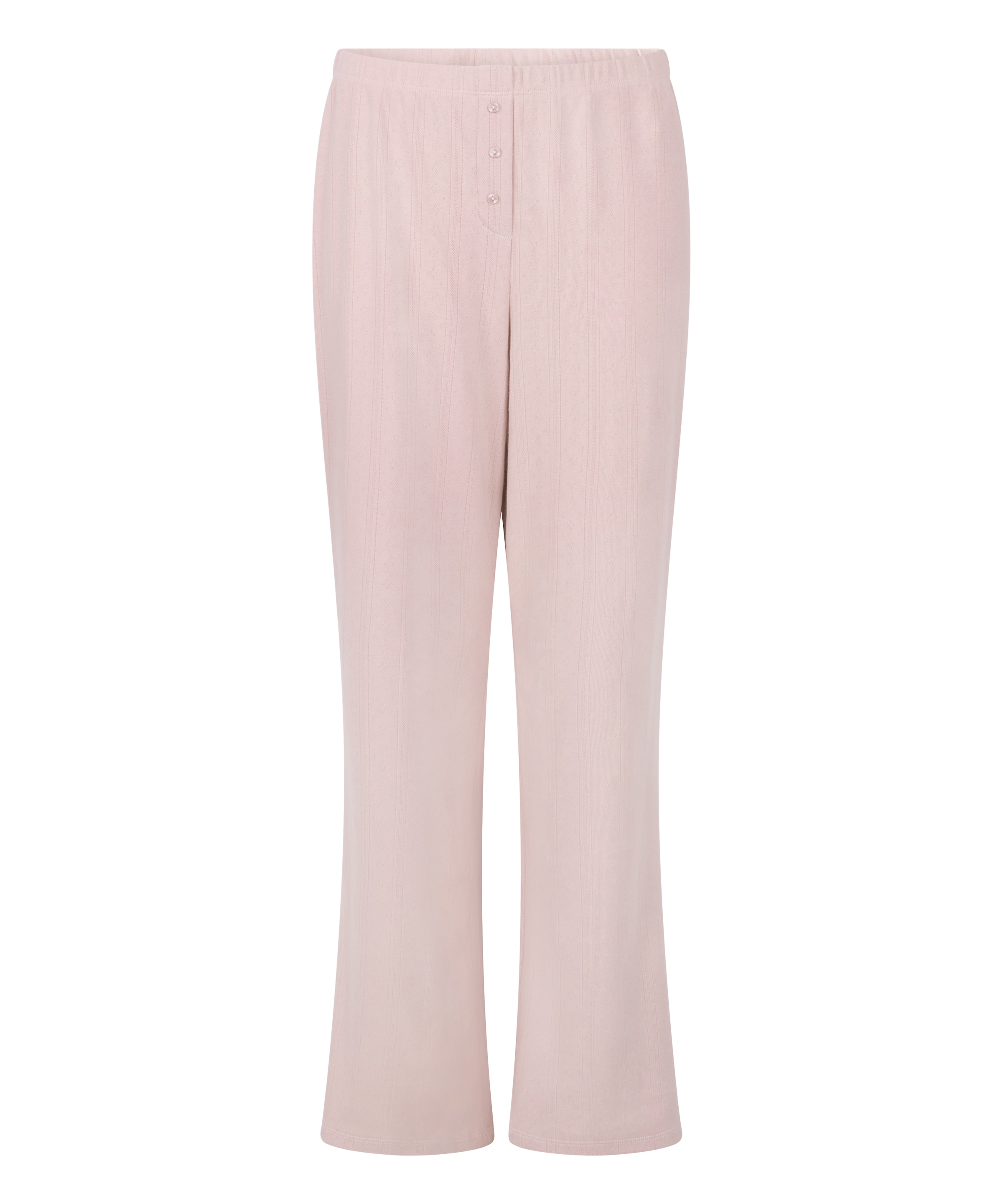 Pantalon de pyjama 'Pointelle' Hunkemöller en rose : devant