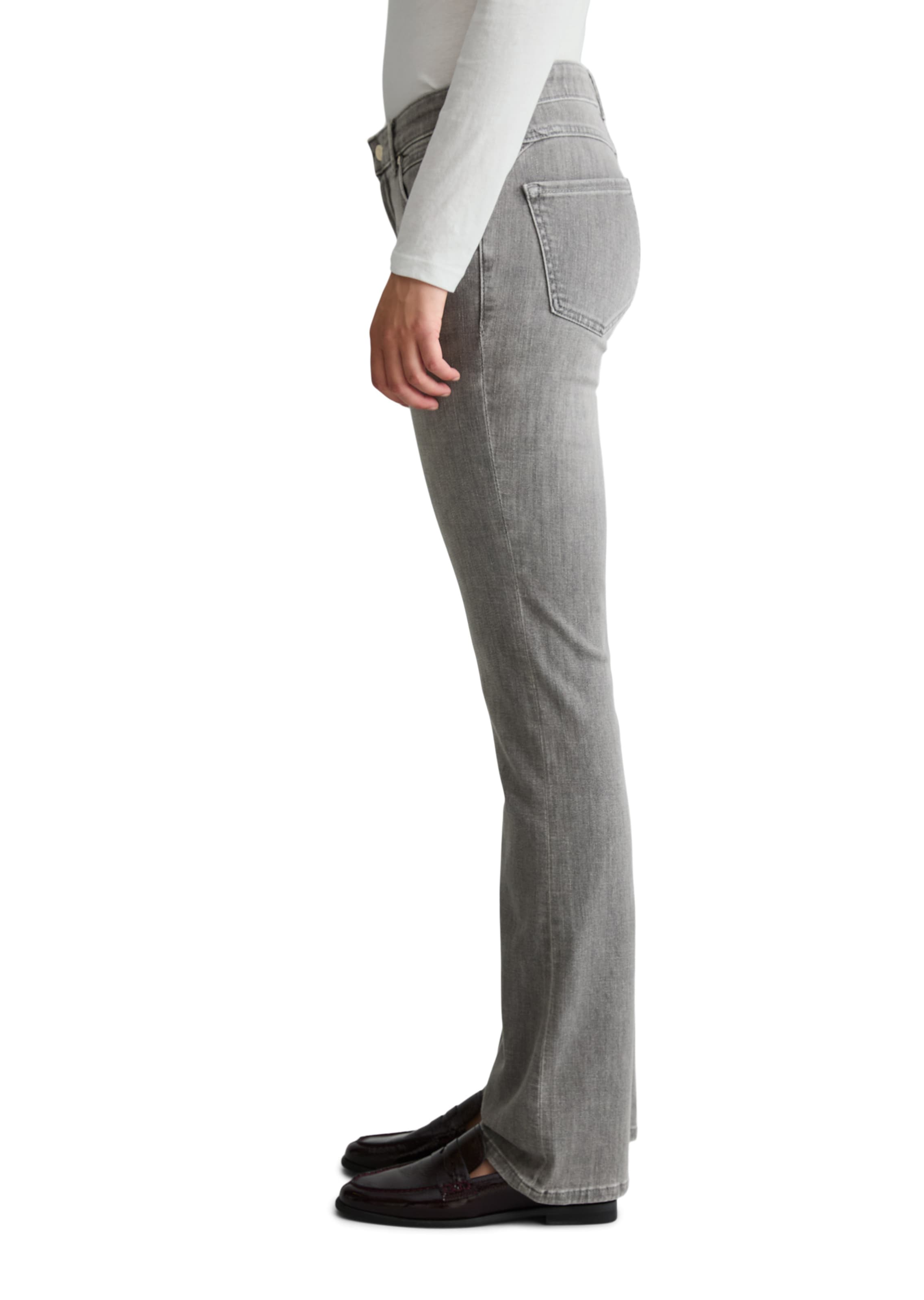 Marc O'Polo DENIM Flared Jeans 'Nella' in Grey