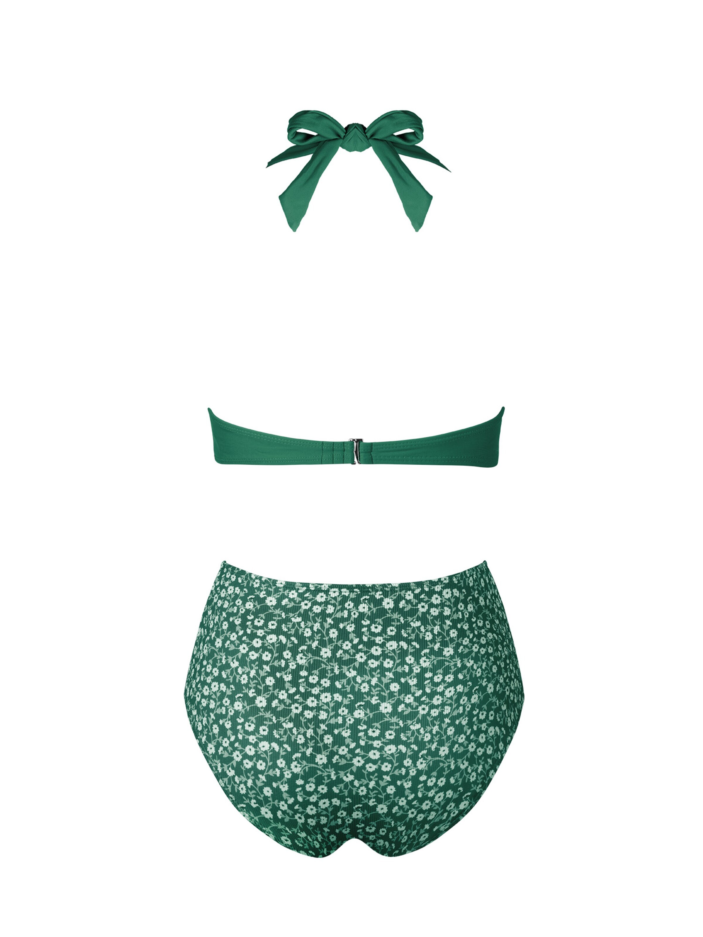 Cupshe Bikini 'Ditsy High-Rise' in Green