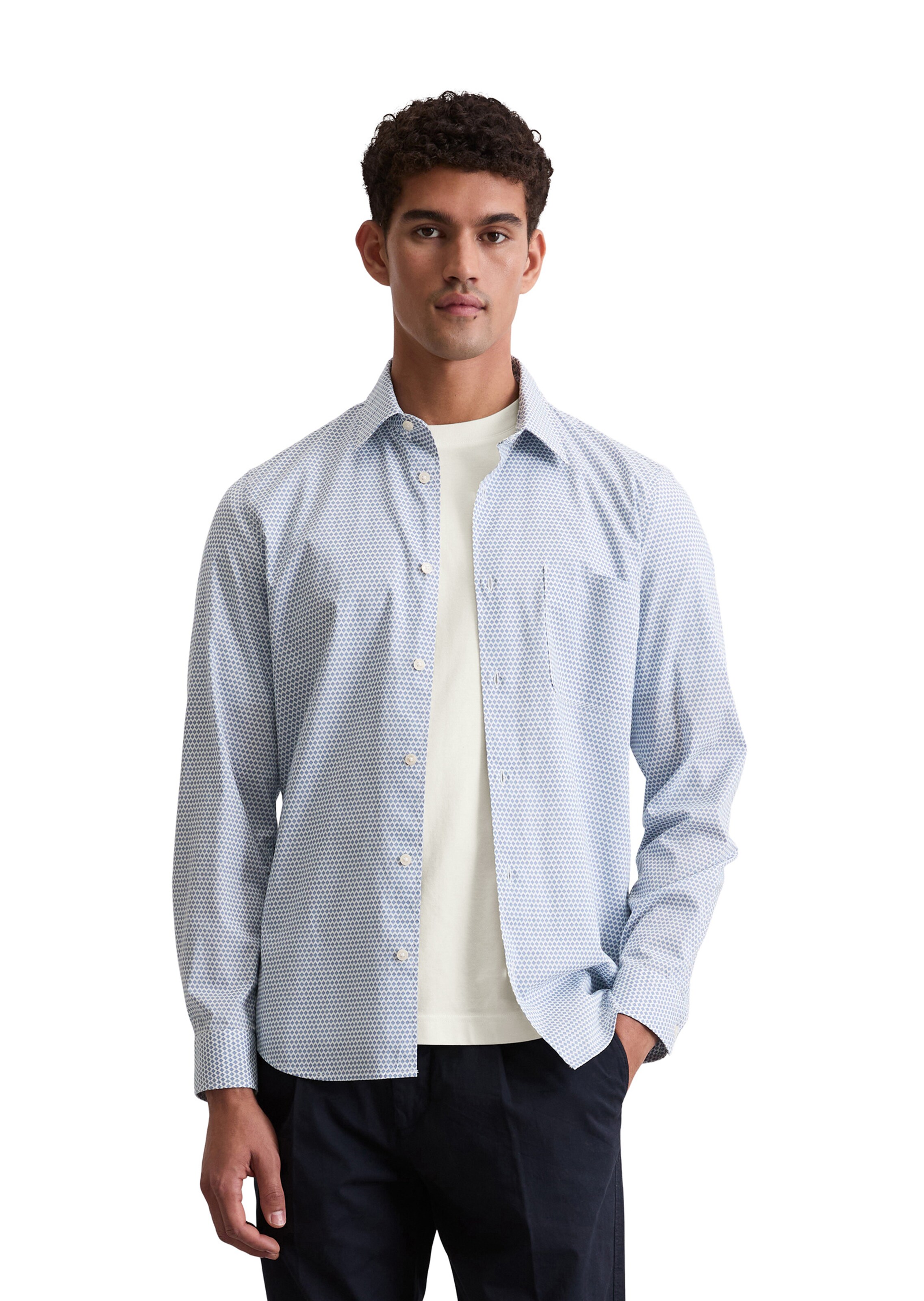 Marc O'Polo Regular fit Button Up Shirt in Blue: front