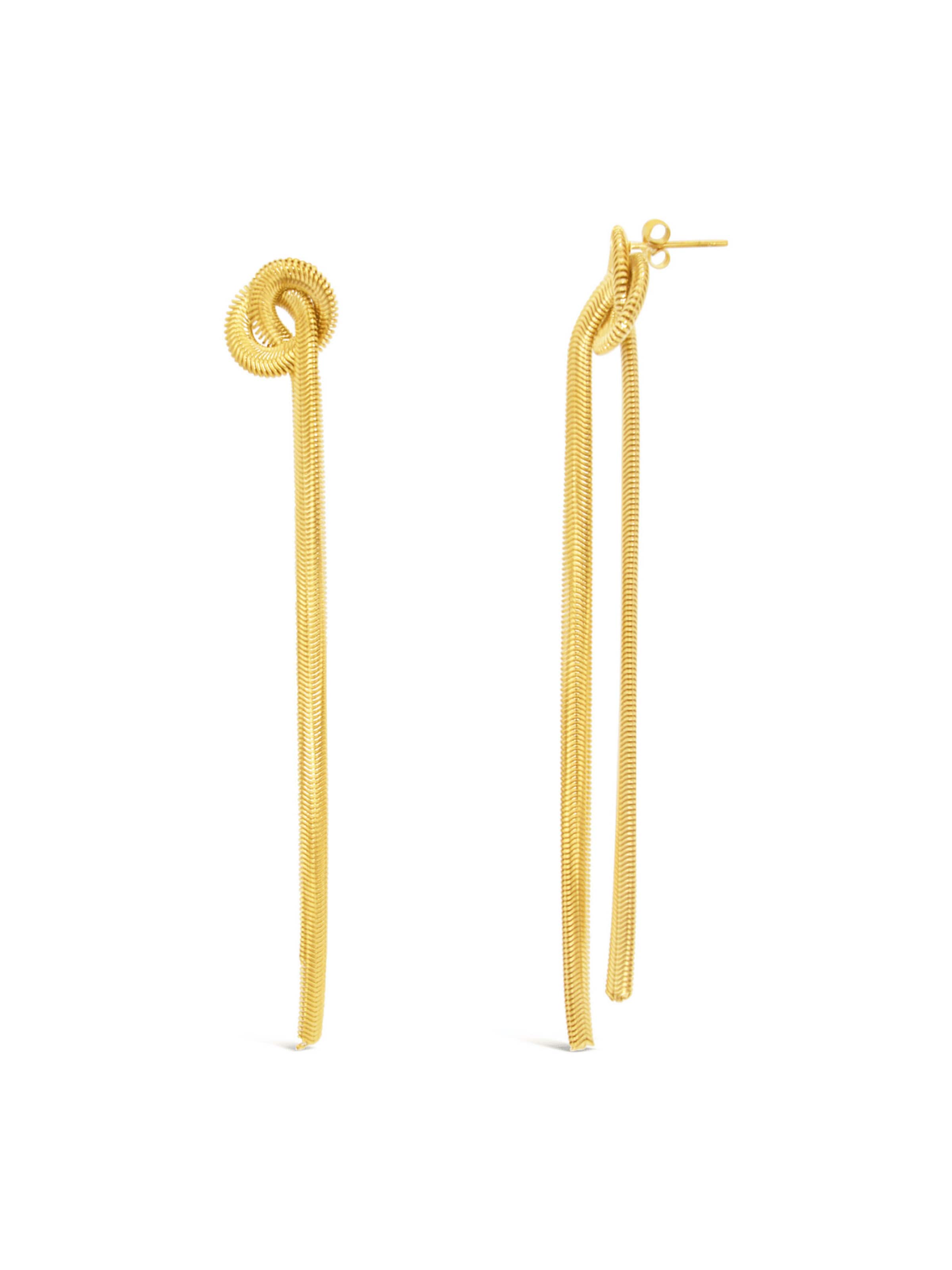 ARS-ARGENTI Earrings 'GORDIAN KNOTS' in Gold: front