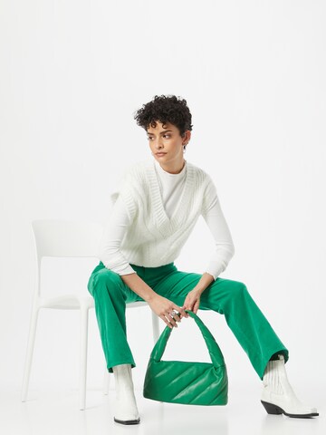 PULZ Jeans Flared Trousers 'SALLY' in Green