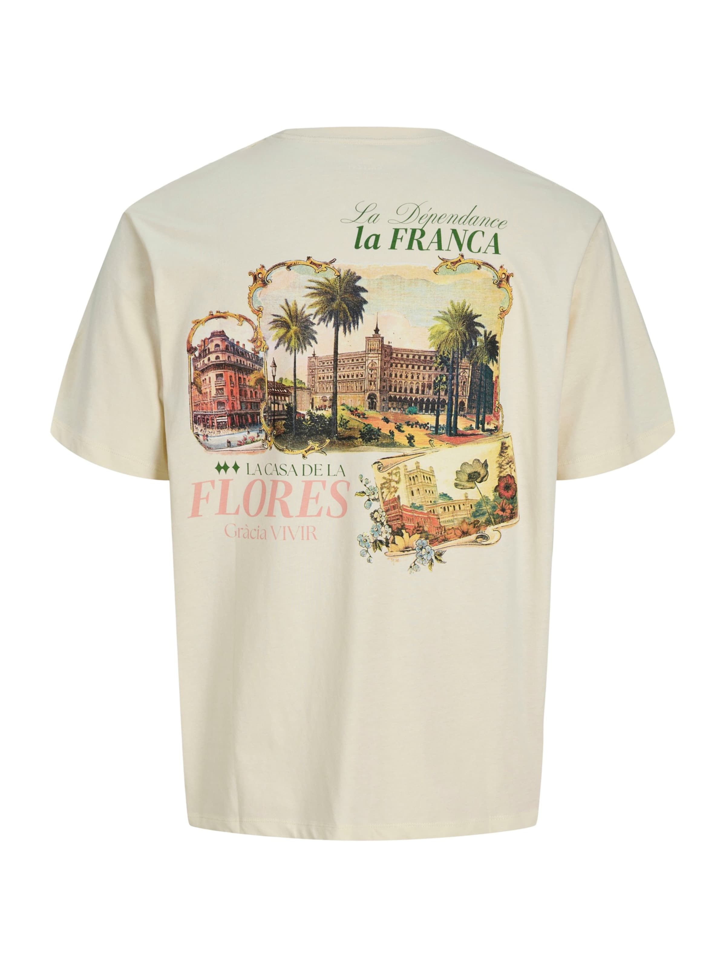 JACK & JONES Футболка 'JORParadise Island' в Белый