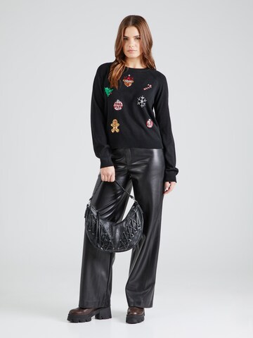 VERO MODA Trui 'VMXMASORNAMENTS' in Zwart