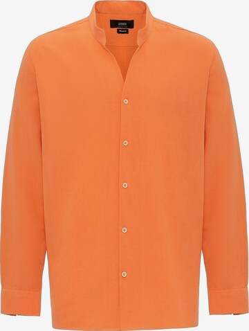 Coupe slim Chemise Antioch en orange : devant