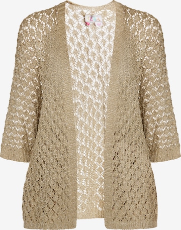 IZIA Knit Cardigan in Gold: front