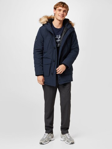 Superdry Parka 'EVEREST' in Blau