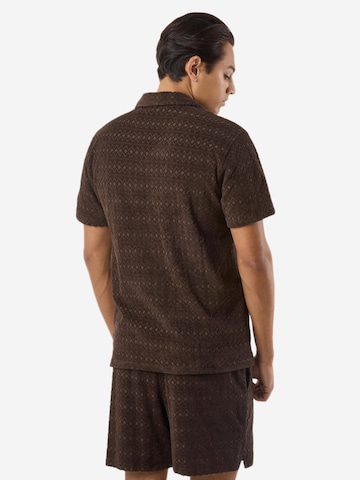 Denim Factory Comfort fit Button Up Shirt 'Resort' in Brown