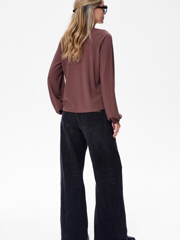 Blue Shadow Blouse in Brown