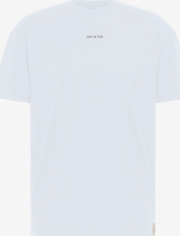 SOMWR Shirt 'ACT JUST IN TIME' in White: front