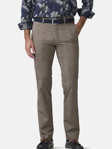 MEYER Regular Chino 'Bonn 1-5078' in Bruin: voorkant