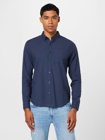 HOLLISTER Regular fit Button Up Shirt 'OXFORDS CHAIN' in Blue: front