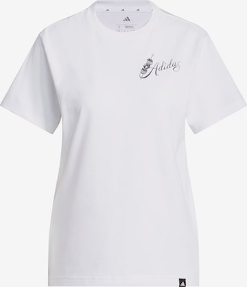 ADIDAS SPORTSWEAR - Camisa funcionais 'Mind Body & Spirit(s)' em branco: frente