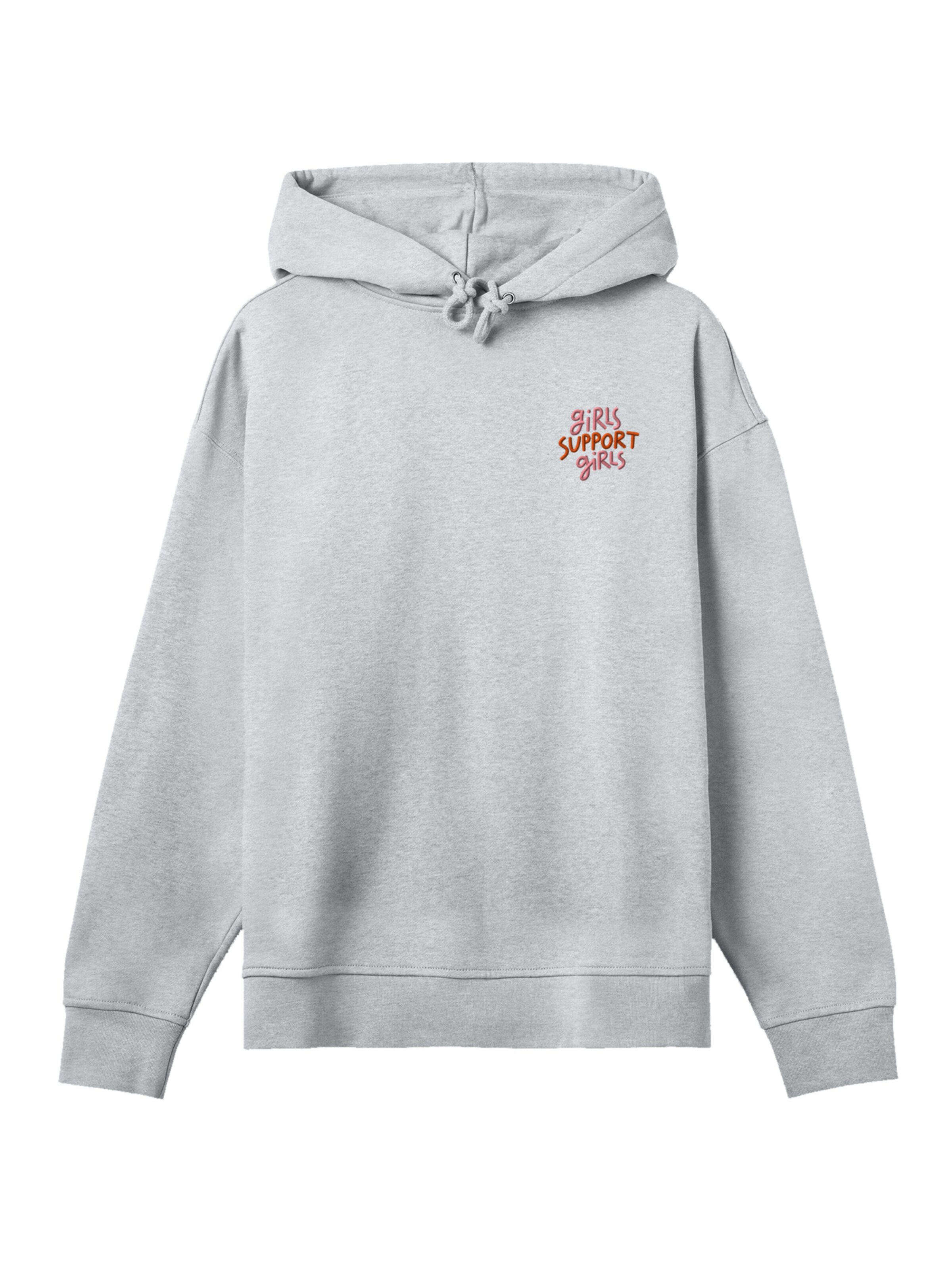 F4NT4STIC Sweatshirt 'Girls support Girls' in Grijs: voorkant