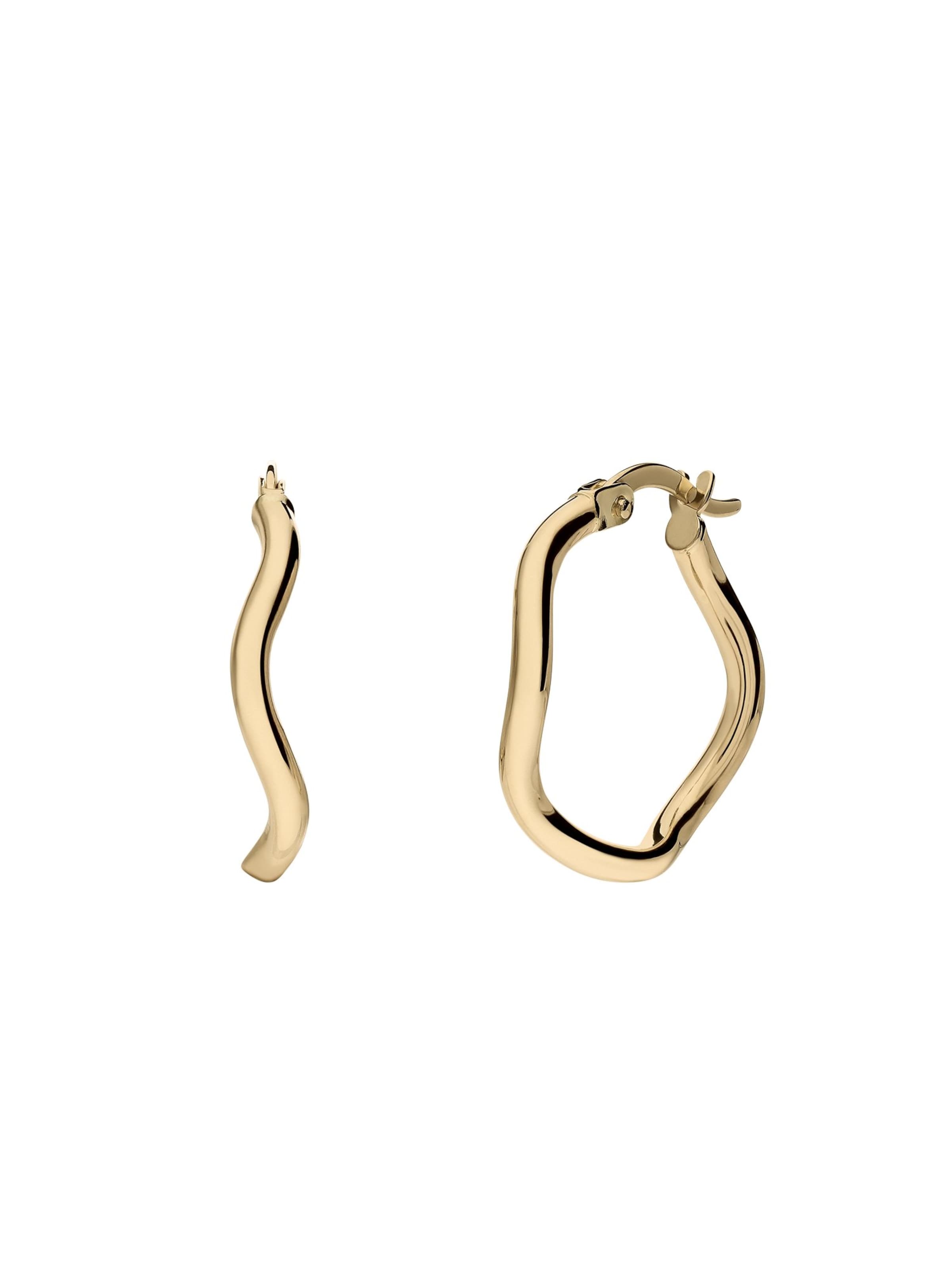 Lucardi Ohrringe in Gold: Vorderseite