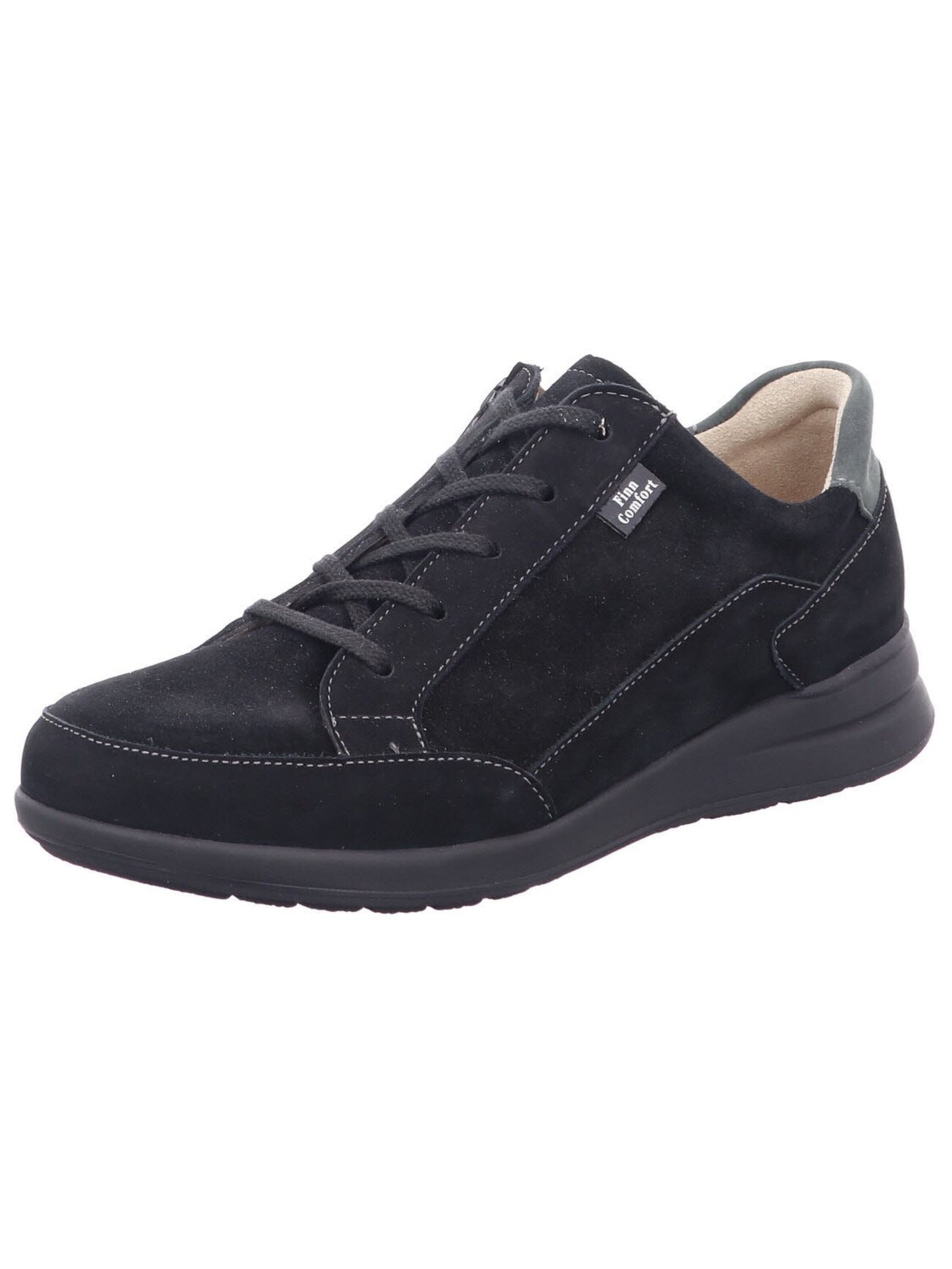 Scarpa stringata sportiva 'Sneaker Low Damen 02286 902344 Echtleder in schwarz' di Finn Comfort in blu: frontale