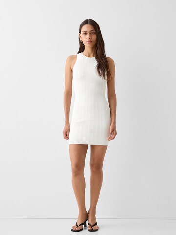 Bershka Knitted dress in Beige