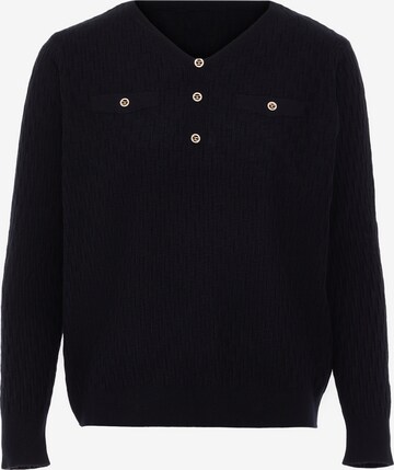 Pull-over caneva en noir : devant