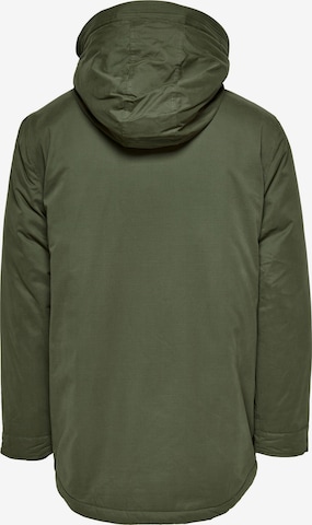 Only & Sons Átmeneti parka 'Elliot' - zöld