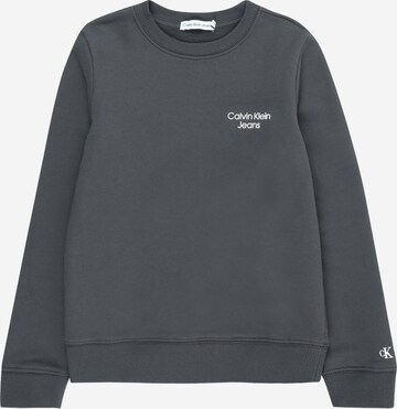 Calvin Klein Jeans Sweatshirt in Grijs: voorkant