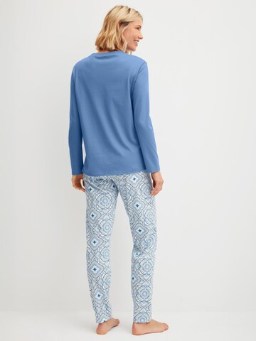 CALIDA Pajama 'Cotton Stripes' in Blue
