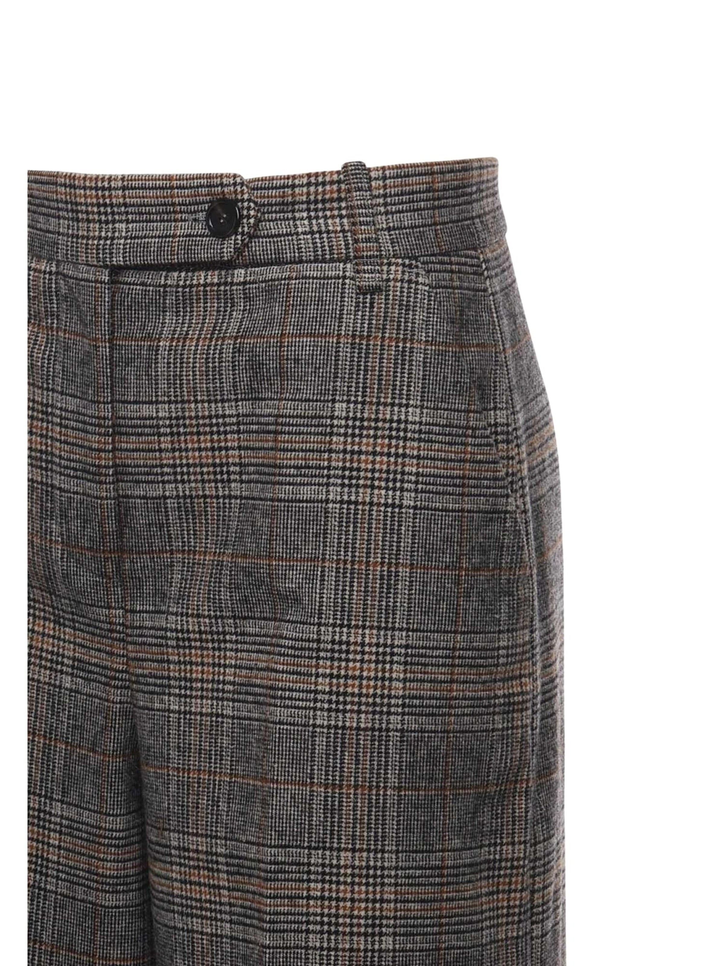 PINKO Baggy Byxa 'Check Palazzo Trousers' i grå