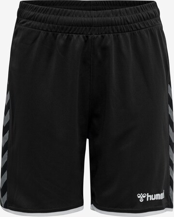 Hummel Regular Workout Pants in Black: front