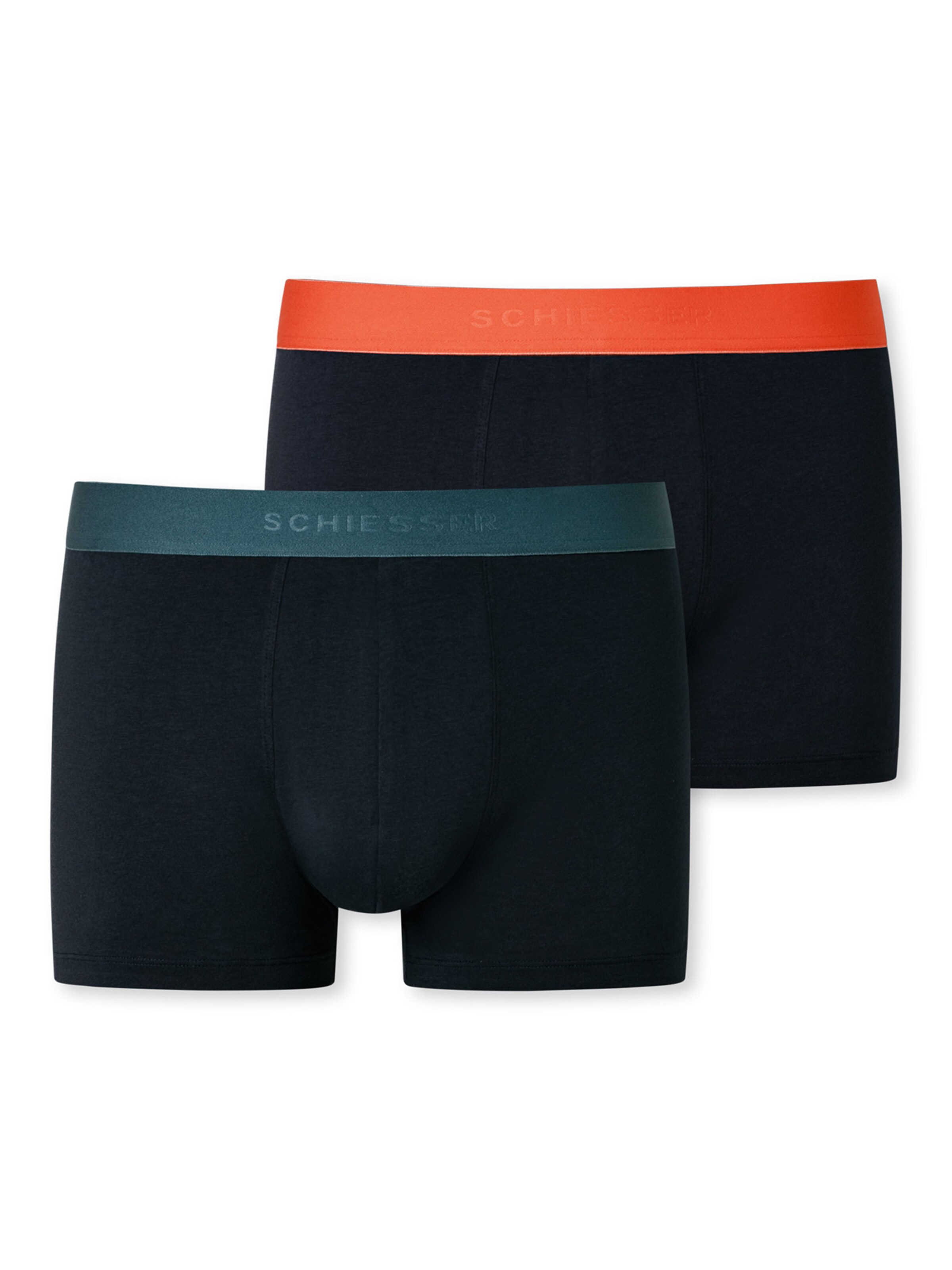 SCHIESSER - Calzoncillo boxer ' 95/5 Organic Cotton ' en azul: frente